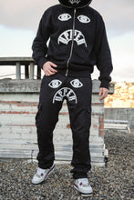 Charger l'image dans la galerie, Pantalon cargo "Handmade Tears" - noir