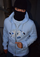 Charger l'image dans la galerie, Sweat zippé "Handmade Eyes" - Bleu pastel