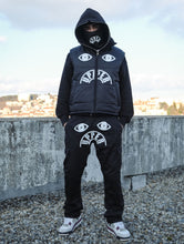 Charger l'image dans la galerie, Pantalon cargo "Handmade Tears" - noir