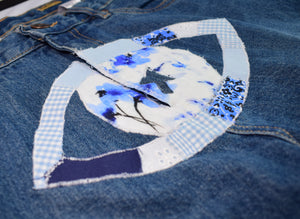Jeans "Handmade Eyes" - Bleu pastel